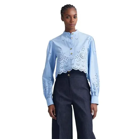 ALTUZARRA Margot Top in Danube FR34|XS - Picture 2 of 11